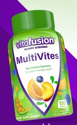 Vitafusion Multivites Complete Vitamin Gummies Berry Peach & Orange Flavor 70 ct
