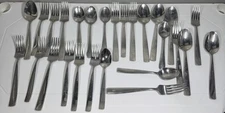 Miscellaneous Lot Of Flatware Some Stainless Marking 27 Pieces Spoons Forks
