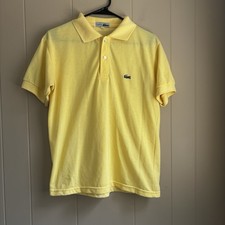 Vintage Chemise Lacoste Men  s Pastel Yellow Polo Shirt. Size Medium
