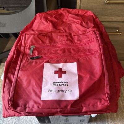 American Red Cross Emergency Preparedness Kit Red Backpack Only excellent Condit