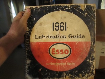 1961 American Import ESSO  OIL & REFINING Lubrication  Service Guide
