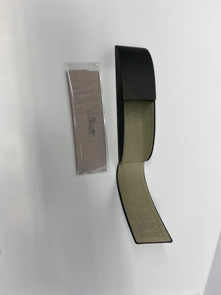 Silhouette Authentic Eyewear Glasses Case Flip Gray Cleaning Cloth Large New - Image 2 of 3