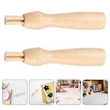 11 Pcs Punch Needle Holder Wooden Handicraft Handles DIY Felting Supplies Tool