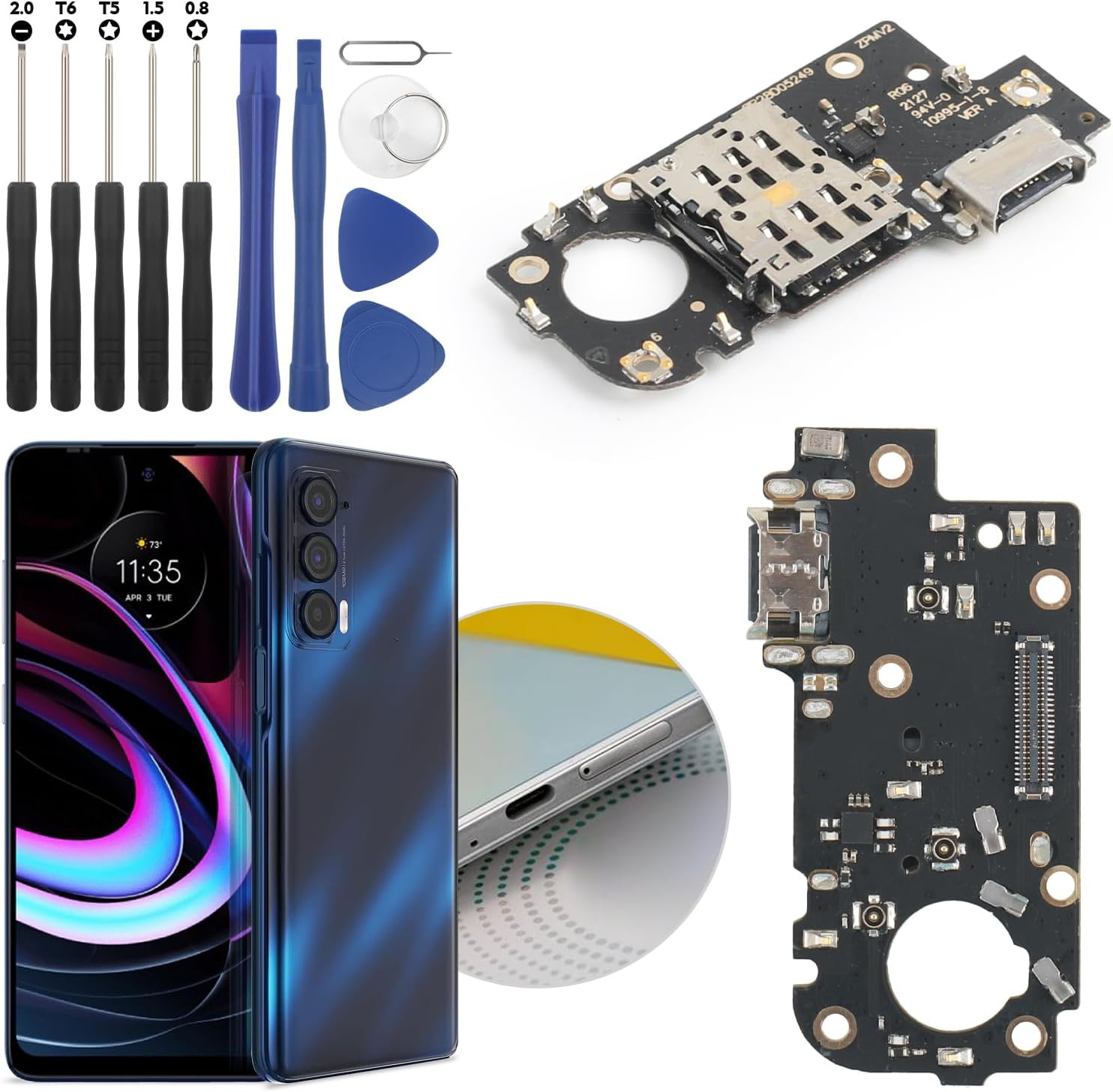 Dock Connector for Motorola Moto Edge 5G Charging Port Flex Cable Replacement fo