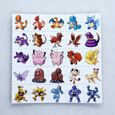 Pokemon Mini Blotter Art Acid Art Sheet Poster Print
