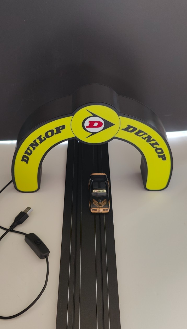 Dunlop Racing Arch Slot car sign Double sided-Michelin and Pirelli Available