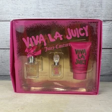 Viva La Juicy Gift Set Perfume .5 + Mini .17 + Body Cream 1.7 Juicy Couture