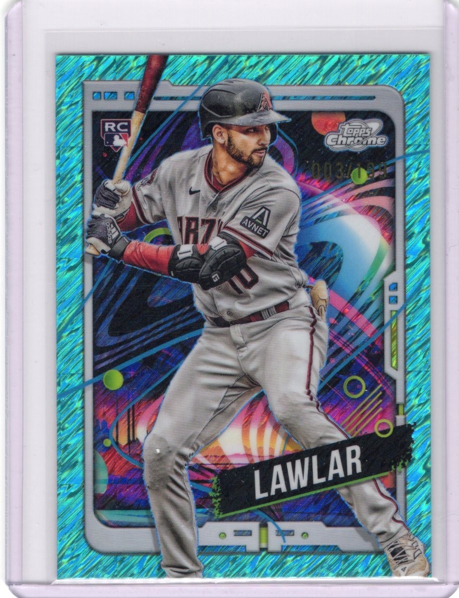 2024 Topps Cosmic Chrome - Jordan Lawlar #5 Aqua Equinox Refractor /199 (RC) S06