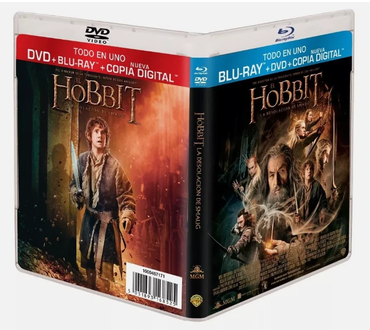 El Hobbit: La Desolación de Smaug (Blu-ray +DVD+C. Digital) NUEVO Región B "E"