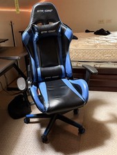 GTRACING Black & Blue Racing Style Computer Gaming Chair with Lumbar Pillow