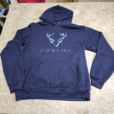 FORLOH Mens Graphic Hoodie Navy Blue Deer Camo Sweatshirt Size Xl Made in USA