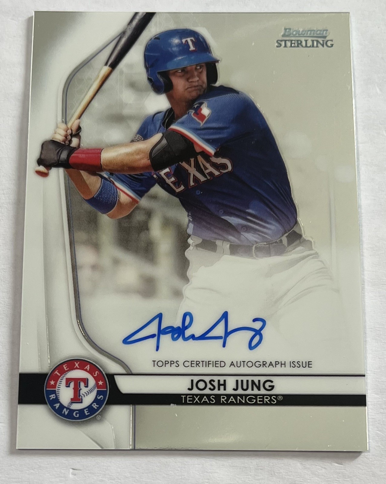 Josh Jung 2020 Bowman Sterling On Card Rookie Auto Texas Rangers RC