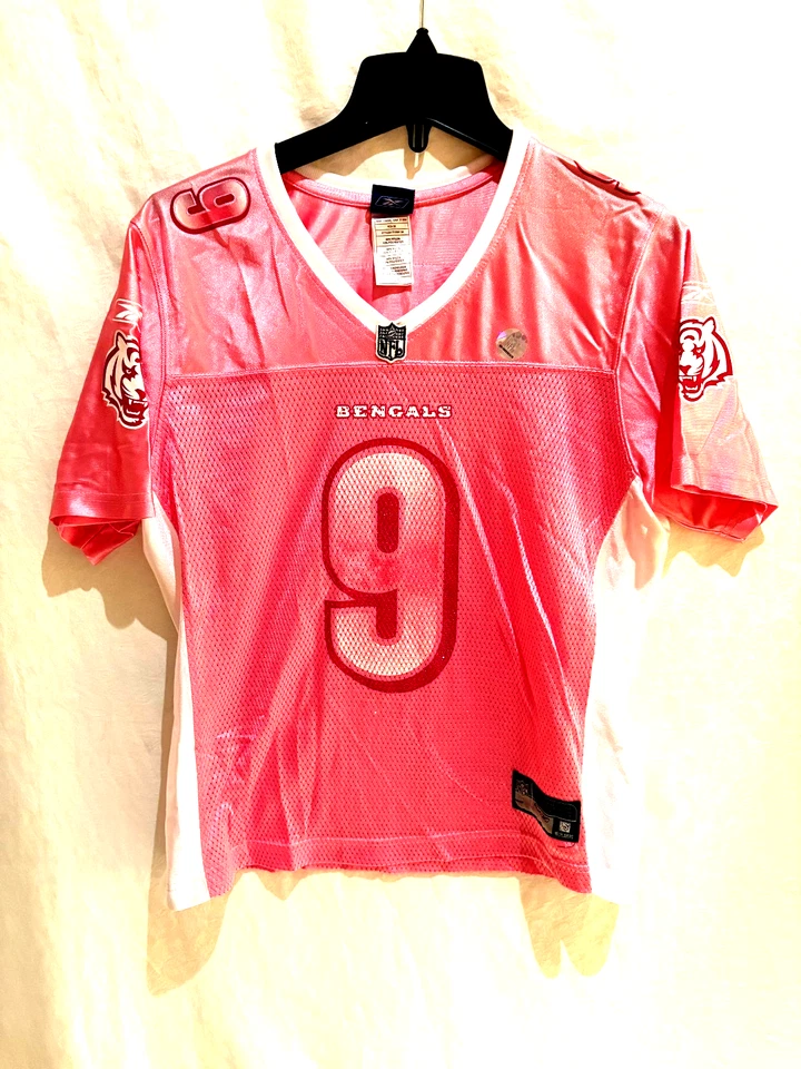 Camiseta Cincinnati Bengals Carson Palmer - Damas por Reebok - Retro clásica - Grande Foto 2 de 2