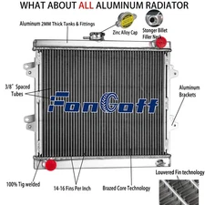 3-Row Radiator For 1992-1995 4Runner 1984-1995 Toyota Pickup 2.4L 15-3/4" Core H