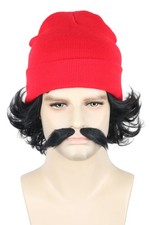 Mens Costume Wig And Beard Set 70s Wigs For Men Halloween Party Wigs Prop