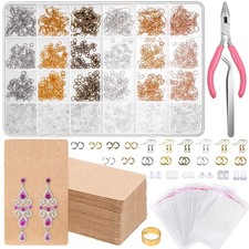 Earrings Hooks for Jewelry Making, 2000Pcs Earring Making Supplies Kit with F...