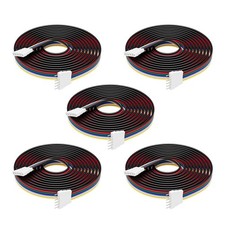 5pcs/Pack 22AWG 6 Pin JST Male Female Plug LED Connector, 3.28ft 1m Extensio...