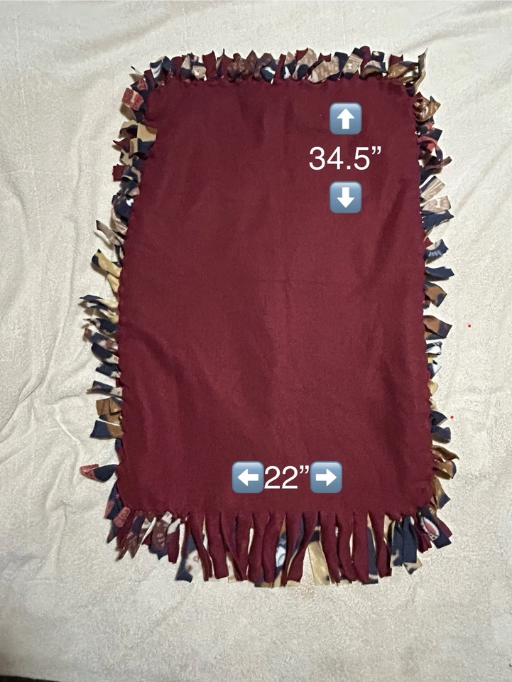 "Cubierta de cama para mascotas suave granate azul marino con estampado de perro 22"" X 34,5""" Foto 2 de 2