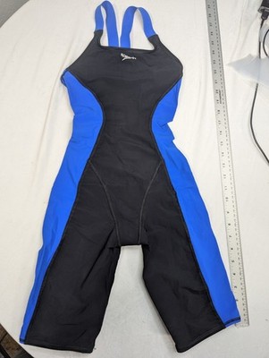 Speedo PowerPlus Women's Competitive Kneeskin One Piece Swimsuit Black/Blue 26