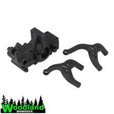 Team Associated 91952 RC10B6 FT Laydown Gearbox and Chassis Braces, Carbon