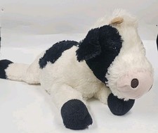 Gund Mooly Cow Plush Stuffed Toy Black White 30082 Laying 15 Inch