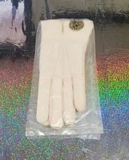 NEW Vintage White Genuine Deerskin Leather Gloves Washable Size 7.5 Penney's