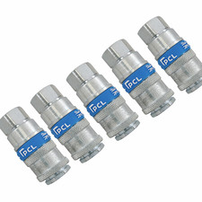 PCL AC21CF Air Line Coupling 1/4" BSP Female – Compressor Airflow Fitting – 5 PK