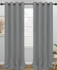 Set of 4 Curtains 52x108 light grey with grommets room darkening NEW in package