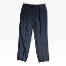 Vtg 90s Ralph Lauren Black Wool Trousers Size 14
