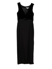 Vintage Niteline Della Roufogali Gown Women 10 Black Beaded Dress Wedding Formal