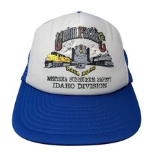 Union Pacific Railroad Idaho Division Snapback Trucker Hat Blue One Size