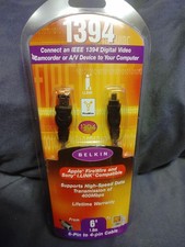 New Belkin 1394 Apple FireWire Sony iLink 6 Pin To 4 Pin Cable 6 Feet