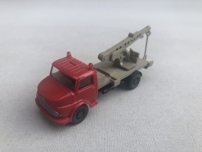 Wiking 632 Maßstab 1:87 HO Mercedes-Benz Kurzhauber L 1413 Kranwagen rot grau GC