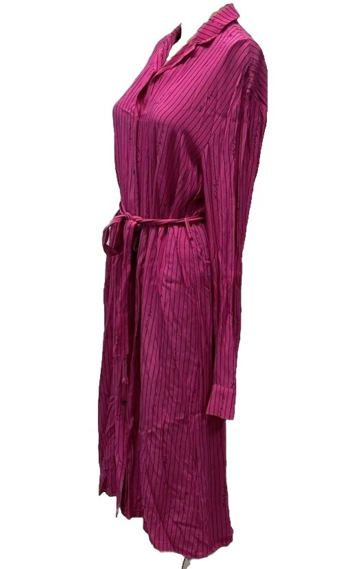 Karl Lagerfeld Pink Logo Midi Length Button Down Dress W/ Collar Eur 36 AUST S - image 4 of 4