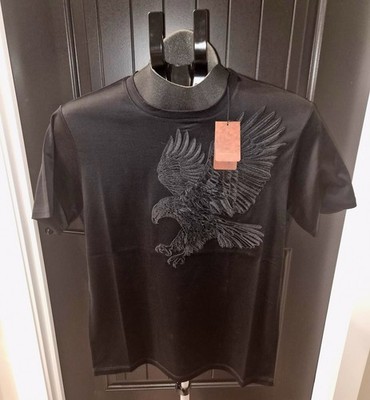 Stefano Ricci Men's Tonal Embroidered Eagle T-Shirt Limited Edition Size Small