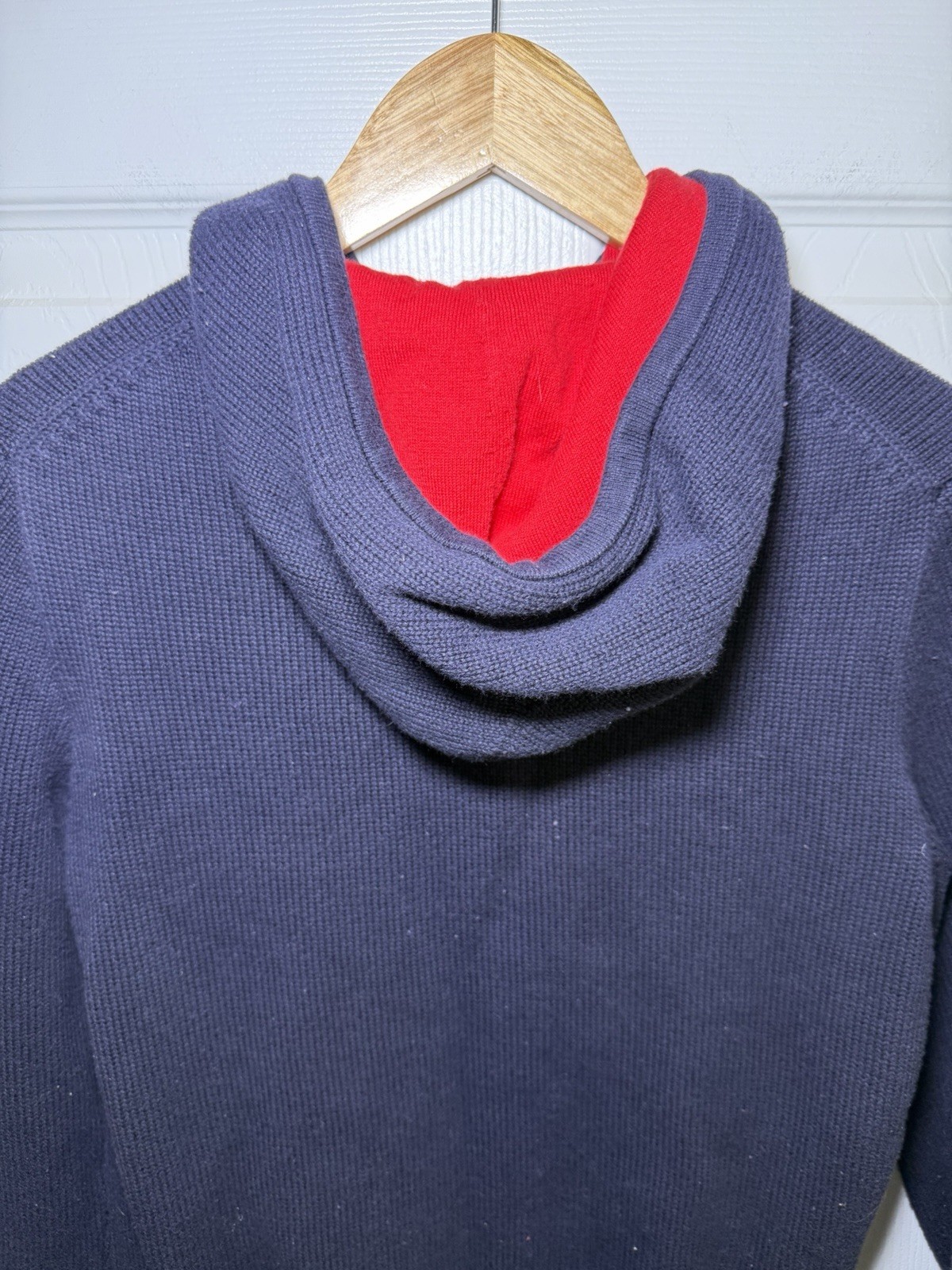 Polo Ralph Lauren sweater teenager 14-16 years siz Large blue knited With Flag thumbnail 7