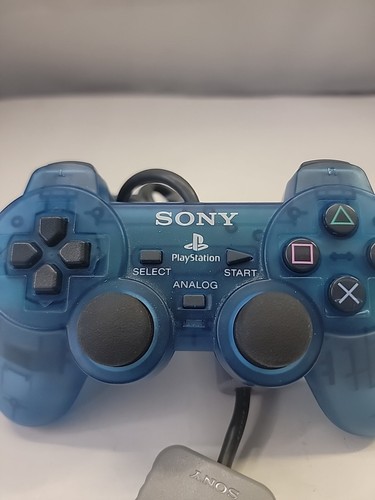 Sony PlayStation 1 PS1 PS one OEM Transparent Blue Controller SCPH-110 - Tested - Picture 3 of 6