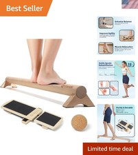 Versatile 40 Inch Beech Wood Balance Beam for Home Use - Enhance Balance, Ank...