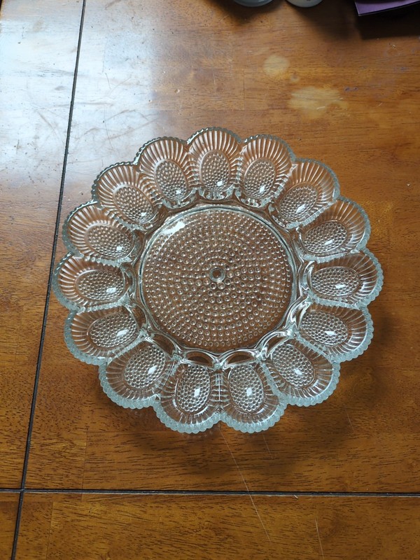 Vintage Cut Glass Hard Boiled Egg Server