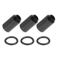 3Pcs G1/4" Male to Female Extender Fitting 35mm, Black