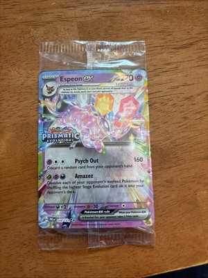 Pokemon Espeon ex 034/131 Stamped Sealed Promo Prismatic Evolutions Surprise Box