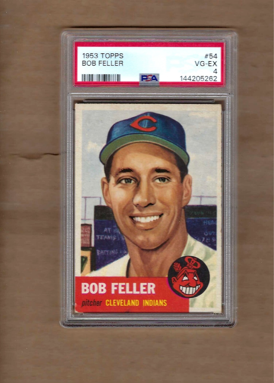 1953 TOPPS BOB FELLER # 54 PSA 4