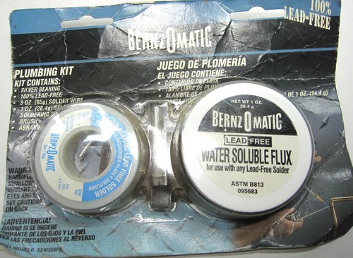 NOS BERNZOMATIC PLUMBING KIT MODEL SSW300PK LEAD FREE SOLDER !