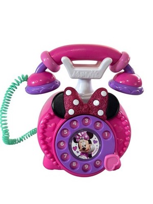 Disney Junior Minnie Mouse Ring Me Rotary Phone Pink Lights & Sounds