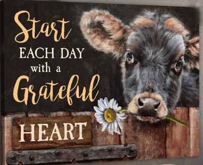 Start Each Day With A Grateful Heart For Family Children Personalized , Poste...