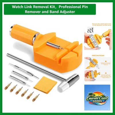 Watch Link Removal Kit，Professional Pin Remover and Band Adjuster