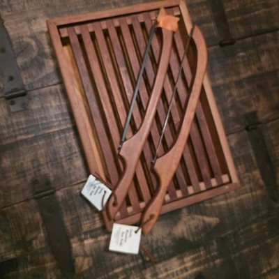 Smoky Mountain Bread Board with two bow knife blade 9.5 in Right & Left Handed