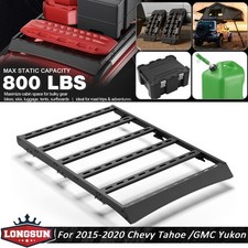 Black Roof Rack Cargo Rack Luggage Carrier For 2015-2020 Chevy Tahoe Gmc Yukon