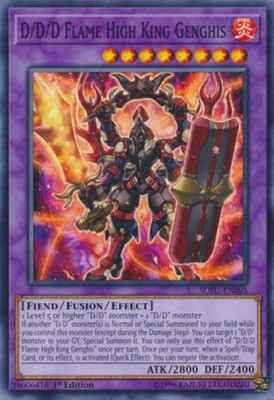 D/D/D Flame High King Genghis - SOFU-EN095 - Common - 1st Edition - Heavily Play