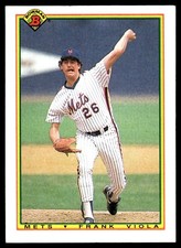 Frank Viola 1990 Bowman #122 New York Mets MLB READ FREE SHIPPING AutographDen